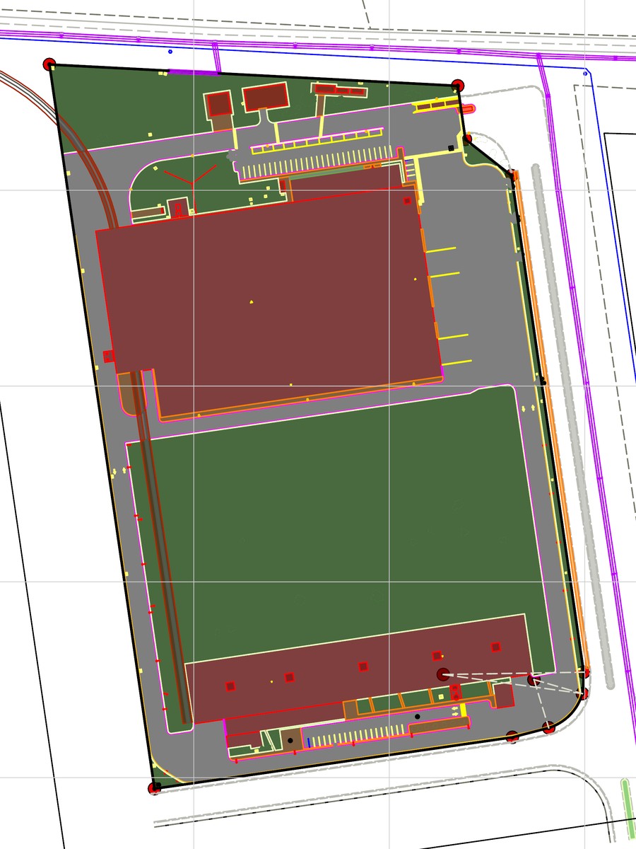 Plano de infraestructura existente